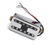 pickups H Style Brass Cover Electric Guitar Pickup Coil Spliting Pickup Humbucker Dual Coill Pickup N7.5K/B15K Output (Color : Silver Neck Pickup)