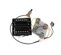 pickups Humbucker Pickups Set Electric Guitar PickupsWiring Harness For Guitar Parts (Color : Chrome BK Frame)