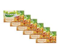 Pickwick Tea with Fruit Variation, 100% Natural Black Tea, Cherry, Tropical, Mango, Melon Flavors, 20 Tea Bags, Pack of 6