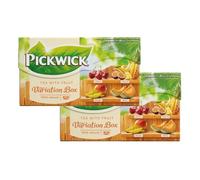 Pickwick Tea with Fruit Variation, 100% Natural Black Tea, Cherry, Tropical, Mango, Melon Flavors, 20 Tea Bags, Pack of 2