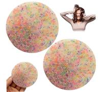 Picky Pad 2Pcs 3.35in Round Skin Picking Fidget Toys Stress Relief Picking Pad Food Grade Silicone Fidget for Adult, Children, Style 1