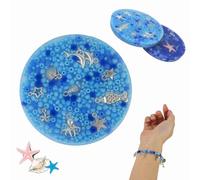 Picky Pad,Skin Picking Fidget Toys Digging Peeling Facial Scratching Silicone Sensory Toys for Skin Pickers Dermatillomania Fidget Toys Relax Anxiety Toy for Kids Adults with DIY Ocean-Style Bracelet