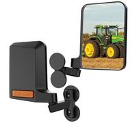 Piclafe - Updated Tractor Mirrors with Recessed Reflectors, Strong Magnetic Mirrors for Tractors, Forklifts, Compatible with John Deere, Kubota B BX Mahindra, 2pcs