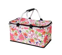 Picnic Basket - 30 L Portable Large Beach Storage | Empty Camping Organiser Carrier with Handle, Hiking Equipment Folding Plain Dead Basket for Working Outdoors and Travel Outdoors