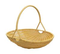 ＡＷＨＡＯ Picnic Basket Organizer Made of Woven PP for Outdoor Use, Versatile, for The Dining Table, Lightweight, Easy to Clean, Woven, M