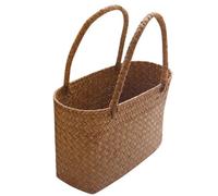 Picnic Basket Seaweeds Woven Basket Romantic Picnic Basket with Handle Garden Baskets For Gathering Vegetables Toy Storage Outdoor Camping