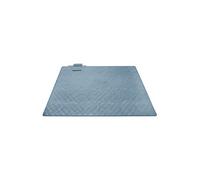Picnic Blanket 200 x 200 cm Leaf Pattern and Khaki, Blue / 200 x 200 cm