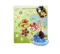 Picnic Blanket, Foldable and Machine Washable - Picnic Game Theme Design Mat | for Back Garden Camping Stadium Grass Beach Lounge Lawn Park Music Festival