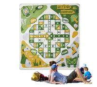 Picnic Blanket for Outdoor Use | Foldable and Machine Washable - Picnic Games Theme Design Mat - for Back Garden Camping Stadium Grass Beach Lounge Lawn Park Fe