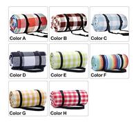 Picnic Blanket Picnic Mat with Carrying Strap and Storage Bag for Outdoor Family Camping Party Beach (Color H)