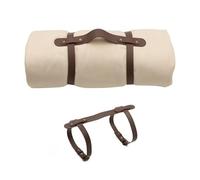 Picnic Blanket Strap - Mat Carrier Sling Leather Yoga Blanket Strap - Portable Blanket Carrier for Fitness, Pilates, Stretching Camping, Festivals, and Motorcycle, Dark Brown