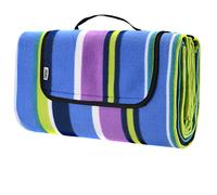 Picnic Blanket Striped 2x2m with Handle