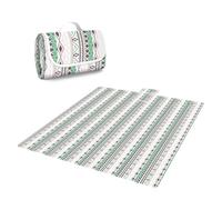 Picnic Blanket Waterproof Outdoor Extra Large Beach Camping Blanket, Portable Foldable Oxford Cloth Waterproof Picnic Mat for Grass, Beach, Camping, Family Picnic (White Bohemian, 200*200 cm)