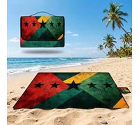 Picnic Blankets Extra Large 200x300 cm, Beach Blanket Waterproof Sandproof Beach Accessories,Foldable Portable Camping Mat, Outdoor Picnic Mat for Grass,Parks,Concerts,Trips - Orange, stars (4) UZ-129