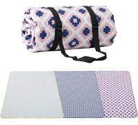 Picnic Blankets, Waterproof Picnic Blanket Portable with Carry Strap, 80"×80" Extra Large Picnic Blanket, Foldable Outdoor Camping blanket Checkered Picnic Mat for Camping Park Beach Grass (Purple)