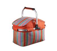 Picnic Cooler - Tim Wicker Picnic Basket, Foldable Wine Cooler For Picnic | Portable Picnic Basket With Handles, Portable Insulated Cooler Basket, Foldable Cooler Basket For