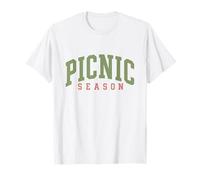 Picnic Season Retro Varsity Green Spring Time Summer T-Shirt