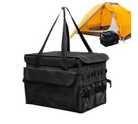 Picnic Storage Bag | 30L Picnic Cutlery Organizer Bag with Side Pockets,Camping Cookware Organizer for BBQ, Camping Trip, Outdoor -Picnic Gathering