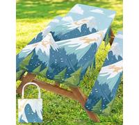 Picnic Table Cover with Bench Covers Waterproof Vinyl Elastic Rectangle Fitted Table Cloth Camping Lovers Essentials Rv Car Travel Overlanding Outdoor Roadtrip Road Trip Men Women Camper Gifts 8 Foot