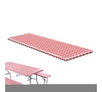 Picnic Table Covers - Red White Grid Bench Protector, Waterproof Outdoor Set | Reusable Table Guard Fabric, Great for Backyard Gatherings, Barbac Events