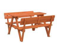 Picnic Table for 4 Kids with Umbrella Water Play Table Solid Wood Fir vidaXL