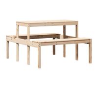 Picnic Table Outdoor Dining Wooden Garden Solid Wood Pine vidaXL