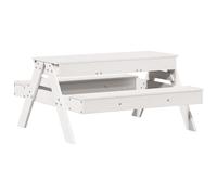 Picnic Table with Sandpit for Kids Sand Play Table Solid Wood Pine vidaXL