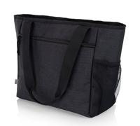 Picnic TIME 16 Can Cooler Bag, Insulated Bag for Work & Travel, Small Soft Sided Cooler with Water Resistant Liner, Portable Drink & Food Carrier for Picnics, Camping, or Car Trips (Heathered Black)