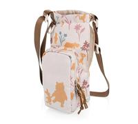 PICNIC TIME Disney Winnie the Pooh Eclipse 40oz Tumbler Crossbody Bag with Strap, Water Bottle Holder with Phone Pocket for 40oz Tumblers, Beige Silhouettes