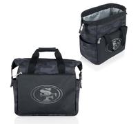 PICNIC TIME NFL San Francisco 49ers On The Go Lunch Bag Cooler, Soft Cooler Lunch Box, Insulated Lunch Bag, (Black Camo)