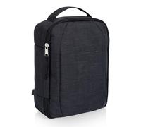 PICNIC TIME Travel Tech Organizer, Electronics Accessory Case for Cables, Chargers & Cords, Waterproof Portable Storage Bag for Power Banks & Hard Drives, Gadget Carry Pouch with Handle (Black)