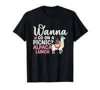 Picnicking - Wanna Go On A Picnic? Alpaca Lunch T-Shirt