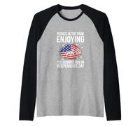 Picnics in the Park Enjoying the Summer On Independence Day Raglan Baseball Tee