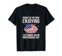 Picnics in the Park Enjoying the Summer On Independence Day T-Shirt