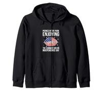 Picnics in the Park Enjoying the Summer On Independence Day Zip Hoodie