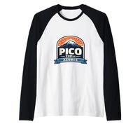 Pico 2351 m Azores Sunrise Mountain Travel Design Raglan Baseball Tee