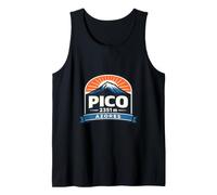 Pico 2351 m Azores Sunrise Mountain Travel Design Tank Top