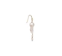 Pico Aline Earring Single 24 ct. Goldplated Silver P01016 - Woman - 925 Sterling Silver Gold/White