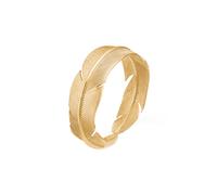 Pico Feather Ring 24 ct. Goldplated Silver D04004-FG - Woman - 925 Sterling Silver Gold