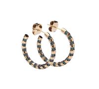 Pico Kate Crystal Green Earrings Goldplated Brass M01019-Green - Woman - Brass Gold