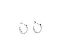 Pico London Small Earrings Silverplated Brass S01008-FS - Woman - Brass Silver 20 mm