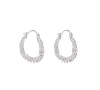 Pico Ocean Medium Earrings Silverplated Brass N01008-FS - Woman - Brass Silver 22 mm