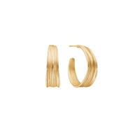 Pico Olive Petit Earrings 24 ct. Goldplated Brass P01020-FG - Woman - Brass Gold