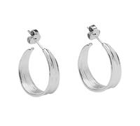 Pico Olive Petit Earrings Silverplated Brass P01020-FS - Woman - Brass Silver