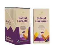 Pico Chocolate - Salted Caramel Chocolate Vegan Bars- 52% Cocoa Organic with Sea Salt Flakes & Crunchy Caramel Pieces, Swiss Dark Chocolate - 1 x 80g