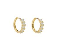 Pico Summer Huggies Mint Opac Earrings 24 ct. Goldplated Silver N01033-FG-Mint Opac - Woman - 925 Sterling Silver Gold