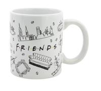 PICOBOX, Friends Mug Tv Show, Gift for Friends Fans, Decorative Ceramic Mug with Box for Home & Office, Capacity of 325 Ml, 9,5 x 11,3 x 8 Cm, Microwave Safe