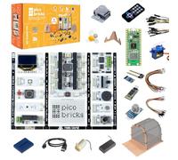 PicoBricks Raspberry Pi Pico W Starter Kit with 12 Detachable Sensors and Extensive Learning Guide, Raspberry Pi Starter Kit, STEM Coding Kit