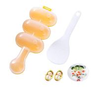 picoggo Rice Ball Maker Set with Mini Scoop - Sushi Plate with Handle, DIY Shake - N - Make Sticky Rice Shaper for Kids and Family Ball Mold