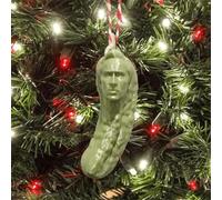 Picolas Cage Christmas Ornament, Funny Christmas Green Pickle Hanging Ornament, Xmas Green Pickle Hanging Ornament for Christmas Decor Party Favor (1pcs)